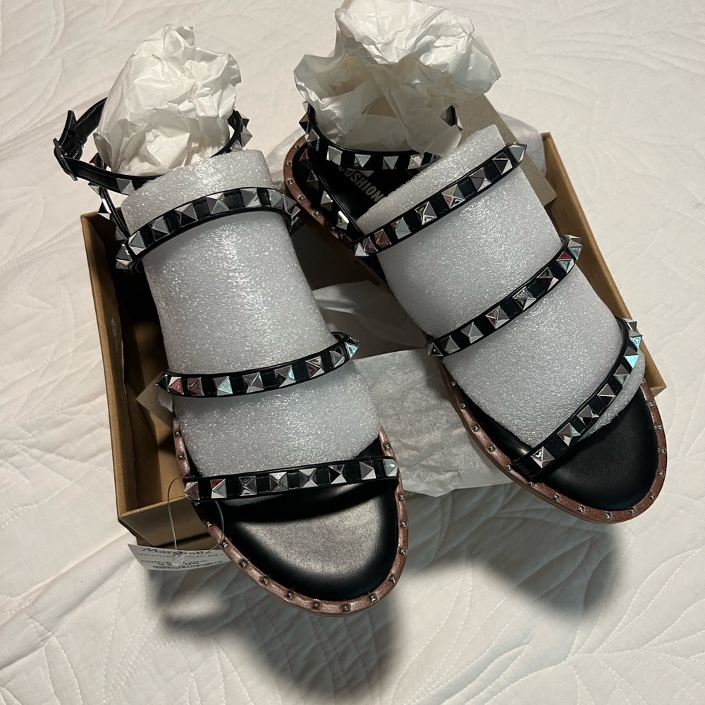 Studded Black Sandals